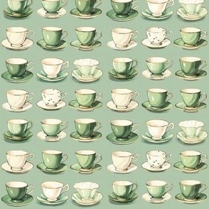 green tea in gouache