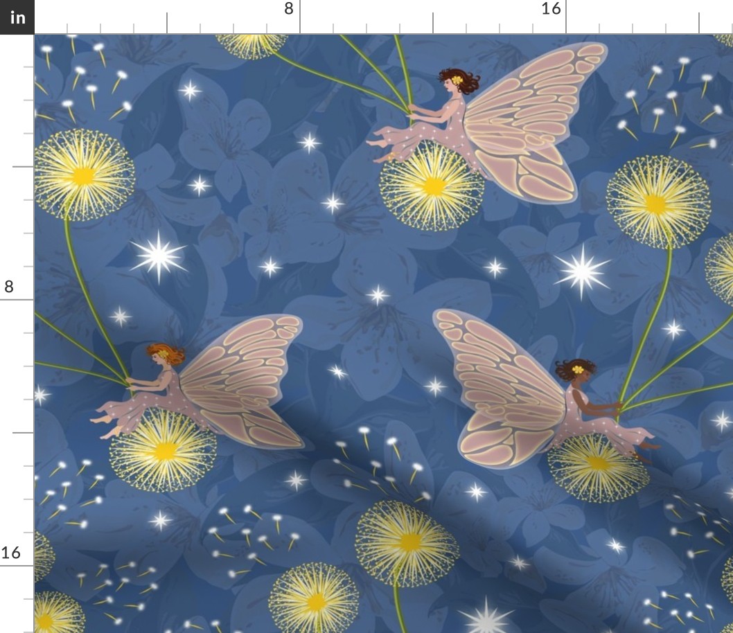 Flower Fairies Pink Fairy Princess, Flying Sweet Dreams Kids Pyjama Party, Fairy Birthday Celebration Tablecloth Napkins