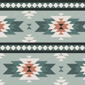 Southwest Stripes - Lake Life Collection (Rust, Linen, Seafoam Green)