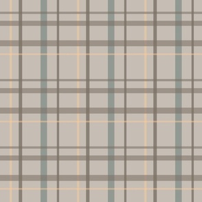Beige and Blue Plaid - 6 in