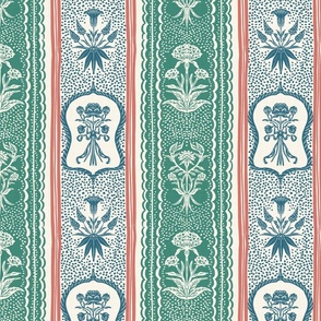 Classic Floral Border (Red Green Blue)