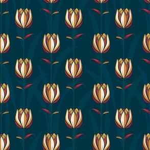 tulips  art deco