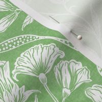 Classic Flowers and Ribbon (Green)