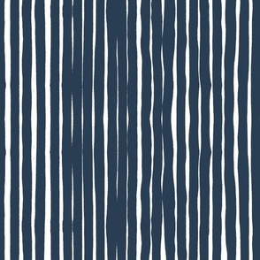 Mis match wobbly stripe navy
