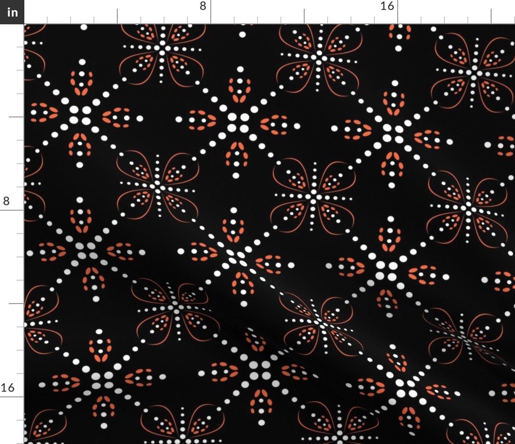 Beaded stars on black - xl wallpaper bedding