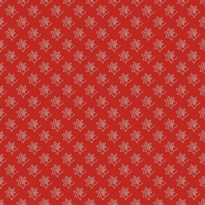 Curved Stars on poppy red - xxs - dollhouse