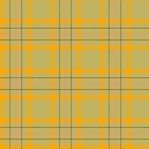 70s Vintage Tartan Fabric - Olive Green Plaid, Orange, Chocolate Brown, Coral Pink 