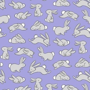 Bunny Babies - on purple, 2 inch bunnies 