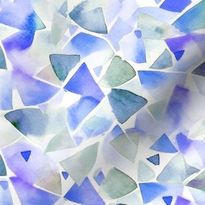 Calming geometric watercolor shapes