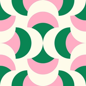3007 A Extra large  - abstract retro shapes