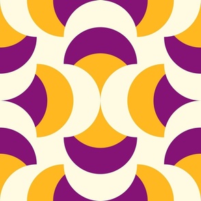 3007 B Extra large  - abstract retro shapes