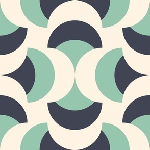 3007 D Large  - abstract retro shapes