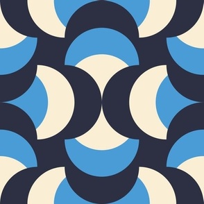 3007 E Large  - abstract retro shapes