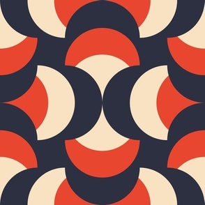 3007 F Large  - abstract retro shapes