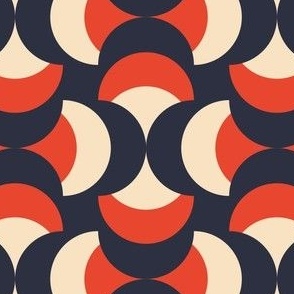 3007 F Medium  - abstract retro shapes