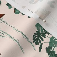 Plants on a shelf | Medium version | boho plant lover's print
