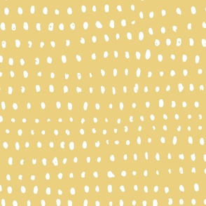 hand drawn dots on yellow/large