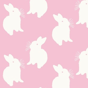 Easter Bunnies on pink