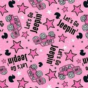 Medium Scale Let's Go Jeepin' 4x4 Off Road Adventures All Terrain Vehicles in Pink