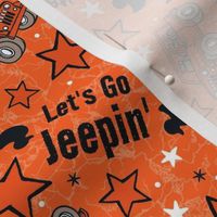 Large Scale Let's Go Jeepin' 4x4 Off Road Adventures All Terrain Vehicles in Orange 