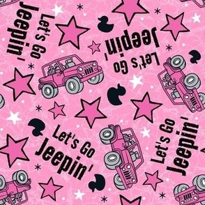Large Scale Let's Go Jeepin' 4x4 Off Road Adventures All Terrain Vehicles in Pink