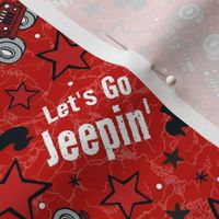 Large Scale Let's Go Jeepin' 4x4 Off Road Adventures All Terrain Vehicles in Red