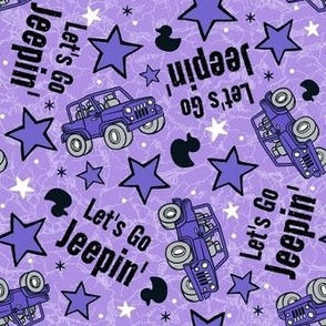 Large Scale Let's Go Jeepin' 4x4 Off Road Adventures All Terrain Vehicles in Purple