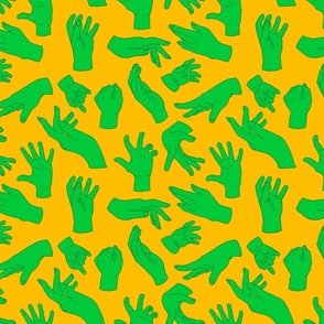 Hands Green and Yellow