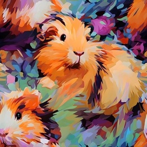 Impressionist Guinea Pig Duo