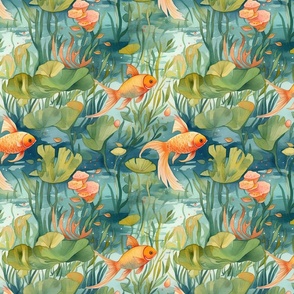 Aquatic Dreams: Fish and Lily Pond Pattern (19)