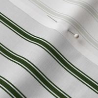 Medium Lichen Green on Off-White French Provincial Mattress Ticking 