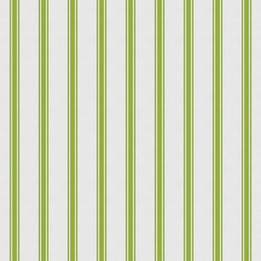 Fresh Green on Off-White French Provincial Mattress Ticking 