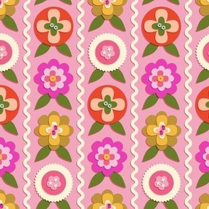 Felt Flowers (Midi Light Pink) || '70s groovy craft floral