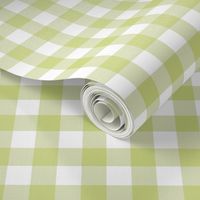New Green and White One Inch Check French Provincial Spring Checkerboard 