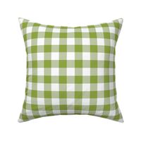 Grass Green and White One Inch Check French Provincial Spring Checkerboard 