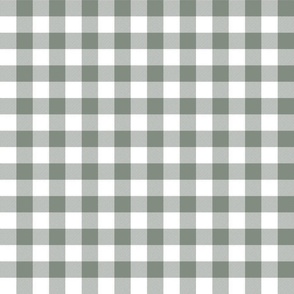 Sage Green and White One Inch Check French Provincial Spring Checkerboard 