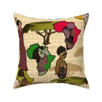 Women Of Africa (Jute large scale)