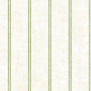 Linen Stripe - 4" - leaf green 
