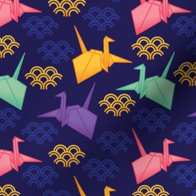 Colorful Origami Paper Crane