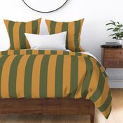 Bold Stripe - Gold and Moss