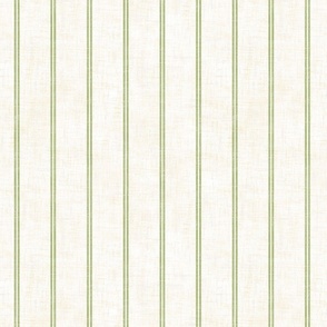 Linen Stripe - 2" leaf green