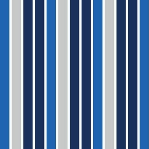 Royal Blue, Navy and White Stripes