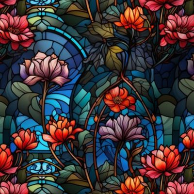 Floral Stained Glass