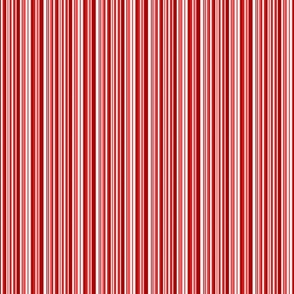 Uneven Stripes Messy Dense Geometrical Winter Holiday Red and White Vertical stripes