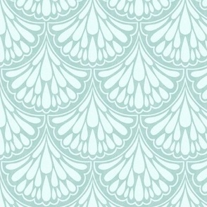 Deco Scallops | SM Scale | Soothing Mint Green Monochromatic