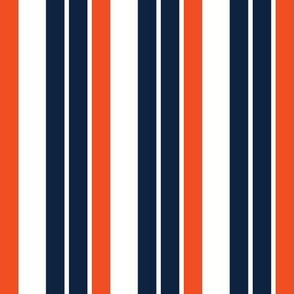 Navy, Orange, and White Stripes