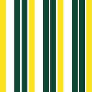 Yellow, Green, and White Stripes
