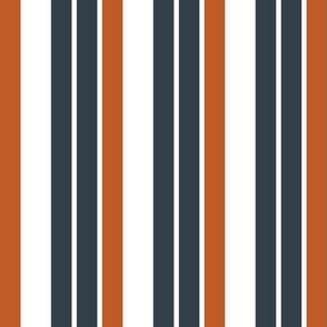 Orange, White and Grey Stripes