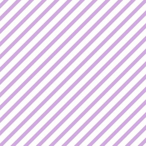  Diagonal Stripes - Lavender and white Sm.