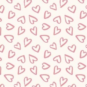 Pink inky hearts, valentines